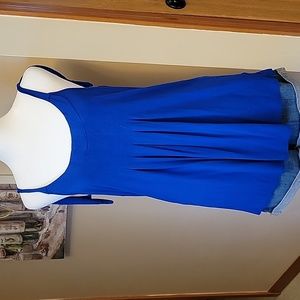 🛍(3 for $20) Cable & Gauge Royal Blue tank top Size Small